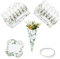 Sosayet Konfetti Kegel Hochzeit, 60 Stück Vintage Hochzeit Konfetti Kegel mit 2 Konfetti-Kegelhalter, DIY Kraftpapier für Konfetti Süßigkeiten Schokolade Blütenblätter