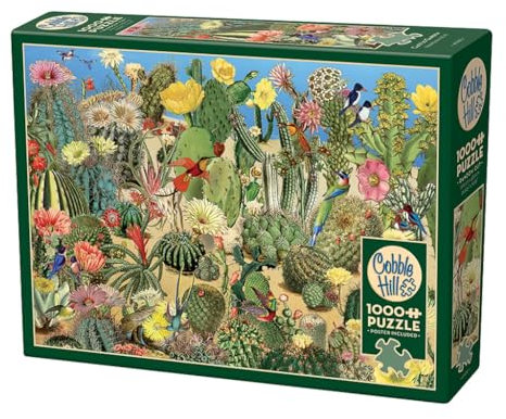 Cobble Hill 1000 Teile Puzzle – Kaktusgarten – Musterposter im Lieferumfang enthalten