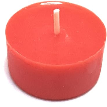 Bunte Refill Teelichter aus Bio Sojawachs/Rapswachs (20er Packung, Rot)