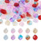 Boutigem 100Pcs Gradient Color Leaf Glass Beads Petal Handmade Lampwork Crystal Beads for Necklace Bracelet Earring Jewelry Making