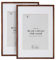 Framelane Set of 2 Bilderrahmen 40x60 - FSC-Zertifiziertes Holzbilderrahmen Dunkelbraun Aus Eichenholz, Mit Passepartout, Kratzfestes & Bruchsicheres Acrylglas, Für Wandmontage Quer- Und Hochformat