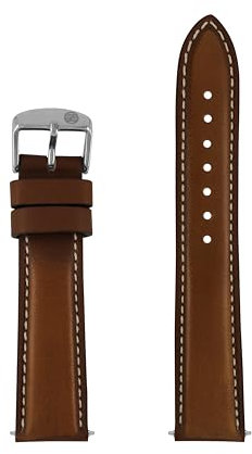 Zeppelin Uhrenarmband Leder cognac mit heller Naht 20 mm
