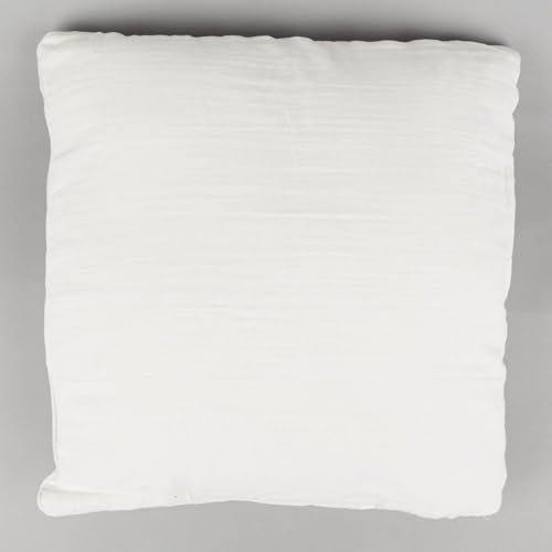 SCHÖNER LEBEN. Deko Kissen Musselin mit Keder Uni versch. Farben 45x45cm o. 30x50cm, Größe:45x45cm (BxL), Farbe:naturweiß