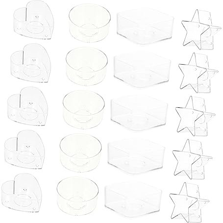 HOODANCOS 20piezas Tarros De Vela Artesanales Recipiente Para Hacer Velas Accesorio Profesional Tapa Para Manualidades Resistente