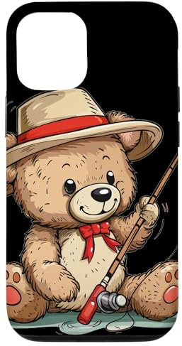 Hülle für iPhone 14 Hübsches Teddy-Kostüm für Angelfreunde