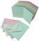 50er Set Faltkarten blanko mit Umschlag bunt, DIN A6 / C6 Klapp-Karten mit Kuvert zum selbstgestalten, beschreibbar und bedruckbar (pastell Farben)