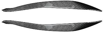 QASULER for BMW F10 F11 5 Series 520i 520d 523i 525d 525i 530i 530d M550i M5 2010-2016 2 Stück ABS Gloss Evil Scheinwerfer Augenbrauen Augenlid Scheinwerfer-Augenbraue(Carbon Look Lci)