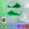 HAMON 3D Fließende Sandmalerei Nachtlicht, 360 ° Dreh-Sanduhr Dekoration mit LED Licht und Fernsteuerung, 3D Moving Sand Art Table Lamp für Heim Büro Desktop Dekoration (Grün)