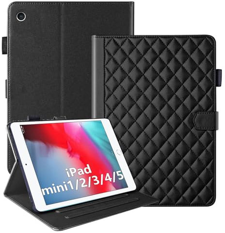 TIPOYOROOS Case for iPad Mini 5th Generation/Mini 4 3 2 1 Multi-Angle Viewing Smart Magnectic Cover for iPad Mini 7.9 inch Business PU Leather iPad Mini 5 Flip Case with Pencil Holder,Black
