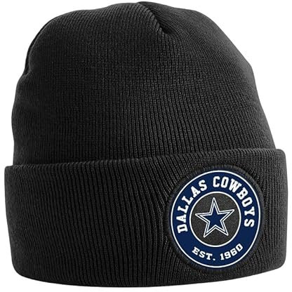 Stylische Football Mütze – Bequeme Winter-Mütze für Herren & Damen | Warme Sportfan-Accessoires für kalte Tage 09 Mütze Beanie Mütze Schwarz