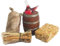 Acan Tradineur - Pack de Utensilios para Belén de Resina, Incluye Barril, Saco, paca de Paja, Madera y porrón de Vino, Nacimiento, Pesebre, Navidad, decoración, Fabricado en España, 5 cm