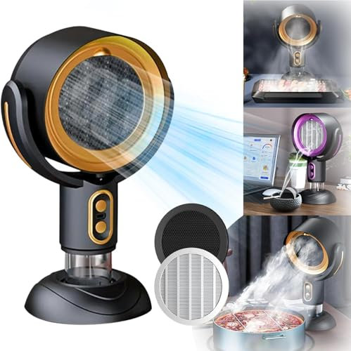 Purificador de humo, ventilador alto para fumar, Akafinds The HighFan, ventilador purificador de humo, purificador de humo, extractor de cocina portátil con campana extractora, campana extractora port