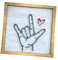 Miaoyak I Love You Sign Language Wooden Photo Frame，Made Wood, Commemorative Gift For Her On Valentine's Day And Mother's Day