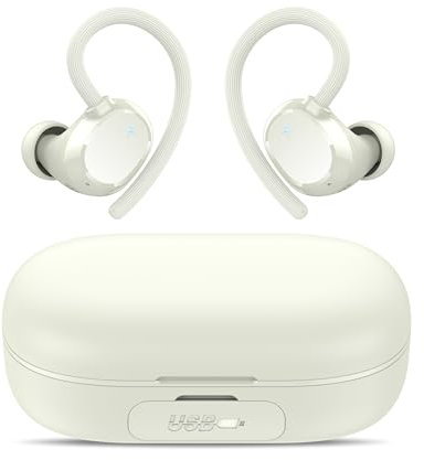 Lekaby Auriculares Inalambricos Deportivos, 2025 Auriculares Bluetooth 5.4, 128H Cascos Inalambricos Bluetooth HiFi Estéreo con Impermeabilidad IP7 Cascos cancelacion Ruido Gimnasio Running