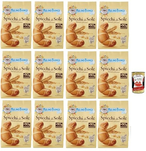 Mulino Bianco Spicchi di Sole Biscotti Dorati al Forno,Goldene gebackene Kekse,biscuits cookies, 12x 400g + Italian Gourmet polpa 400g