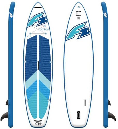 F2 Stand up Paddle Board Ocean LTD SUP Board Only 11,5’ (350cm) Blau, neues Modell 2025, stabiles Stand Up Paddling Board, aufblasbar, 3 Finnen System