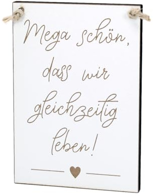 Dekolando Mini Schild Freundschaft Spruch Mega schön - Geschenk Freundin Freund Freunde Geschenkidee Freundschaftssprüche 7 x 10 cm