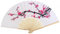 VICASKY Handfächer Aus Stoff Mit Kirschblüten- – Kreativer Faltbarer Fächer Für Japanische Deko - Ideal Für Hochzeiten Und Partys – Praktisches Accessoire Für Warmes Wetter