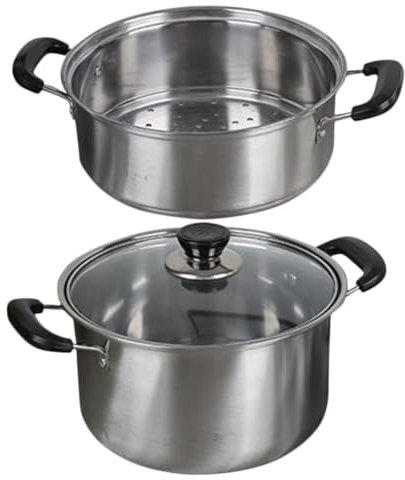 SOIMISS 1 Juego De Olla De Acero Inoxidable Para Enlatar Freidora De Aire Bellman Horno Vaporera De Fideos Caldera Vaporera Exprimidor Vaporera Máquina Para Hacer Estofados