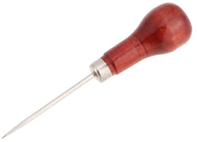 Housoutil Professionelles Nähahle Awl Tool Mit Holzgriff Für Lederhandwerk Robustes Stitching Awl Nähzubehör Für Diy Leder Basteln Und Präzises Handnähen