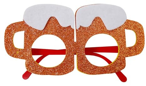Oktoberfest Partybrillen Premium-Set | mit Bier Brezel Motiven | Für Kinder Erwachsene | Fotorequisiten Bayrische Wiesn Deko