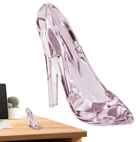 Crystal Figurines | Pink High Heels Shoes Ornament,Transparent Acrylic Collectible Desk Decoration for Birthday Girlfriend Anniversaries Women Shelves Girls Home Table Christmas Windowsills