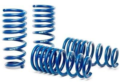 H&R Lowering Springs compatible with Hyundai Staria (US4) 2.2 AWD 2021- FA25/RA25mm, Blue