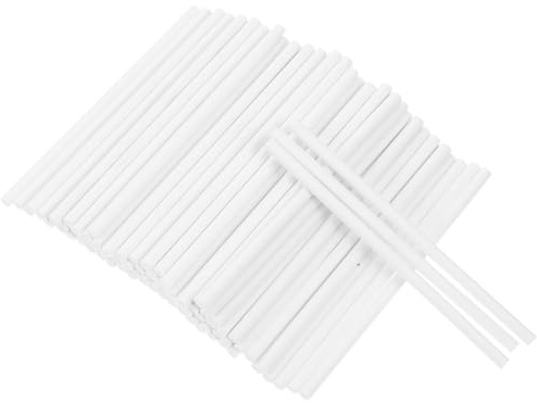 Toyvian 300 Pezzi Bastoncini Lecca Lecca Bianchi Bastoncini Carta Antistick per Cake Pops Dolci Fai da Te Decorazione Torte e Dessert Eventi