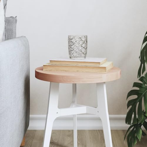 Frdhee Kleiner Tisch, Tischplatte Ø30x2,5 cm Rund Massivholz Buche Tischplatte für Schreibtisch, Esstisch, Esstischplatte