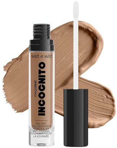Wet n Wild Megalast Incognito Full-Coverage Concealer, Abdeckstift Flüssig Matt Langanhaltend, Gegen Augenringe und Unreinheiten, Mit Sheabutter, Medium Tan