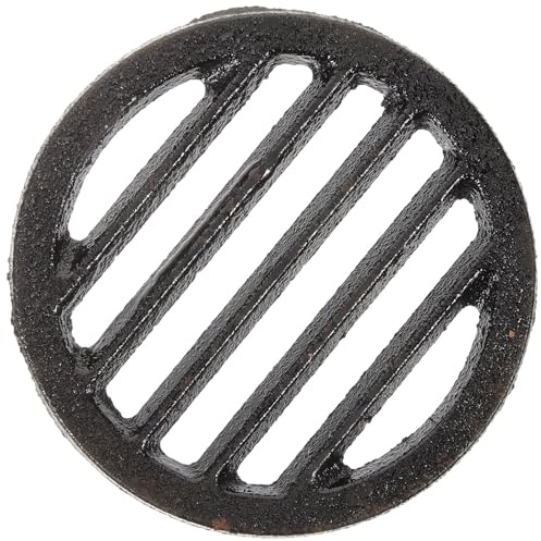 IMIKEYA Couvercle de Siphon de Sol Rond en Fonte 10 Cm, Filtre Anti-odeurs pour Drain Cuisine et Salle de Bain, Récupérateur de Cheveux pour Évier, Accessoire D’évacuation Compact