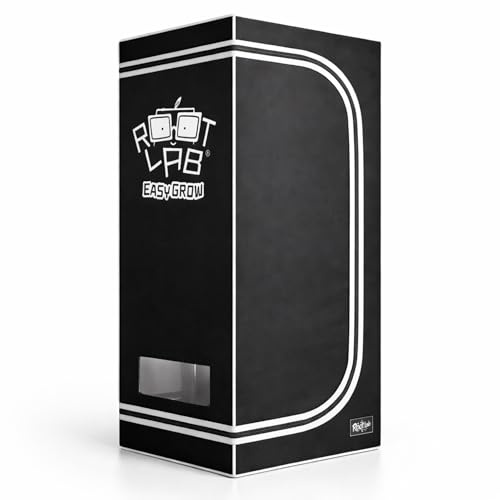 Rootlab EasyGrow Growzelt für Pflanzen wachsen Raum - Zuchtzelte für Hydrokultur mit Reflektierende Mylar Anbauzelt Anzuchtzelt (60x60x140cm)