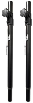 TEK audio Height Adjustable 35mm Speaker Poles Mount for Subwoofer Extend 74 to 126 cm - Pack of 2 SS220 PA Stand Mobile DJ