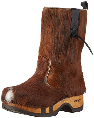 Woody Damen Rose Schlupfstiefel, Mehrfarbig (Natur)