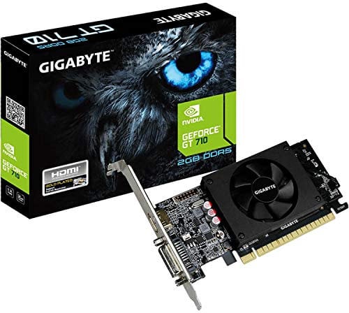Gigabyte GeForce GT 710 2 GB Grafikkarten und unterstützt PCI Express 2.0 X8 Bus-Schnittstelle. Grafikkarten GV-N710D5-2GL