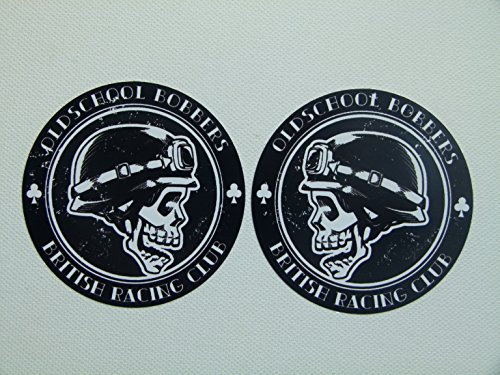 cut-it folientechnik & design MG323 / 2X Aufkleber je D=7,5cm Cafe Racer Bobber Motorrad Biker Old School