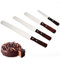 4 Pcs Icing Spatula Set,MKNZOME Stainless Steel Professional Baking Angled Cake Decorating Frosting Spatula with Wood Handle for Cupcakes Cake Decorating, Smoothing Icing, Frosting Pastries