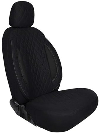 OMAC Schonbezug Sitzbezug Sitzschoner kompatibel mit VW T6 T6.1 2015-2024 Schwarz 1Sitz