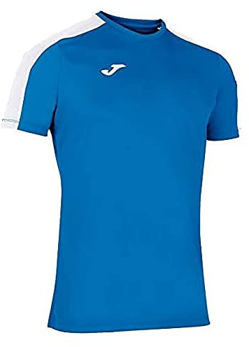 Joma Mens Academy Short Sleeve Game T-shirt, Royal White, XXL-3XL EU