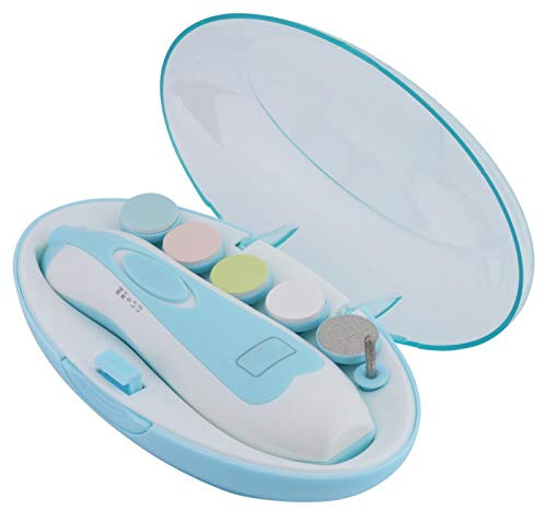 Baby nagelklippare, 4 hastighetsinställningar Baby nagelfilklippare Trimmer Elektrisk nagelfil Spädbarns nagelfil med 6 sliphuvuden Baby nagelsax Baby Grooming Kit, för nyfödda