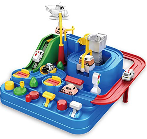 Keyohome Circuit Voiture Enfant, Jouet Daventure de Voiture, Piste Aventure de Voiture Jouet, Jeux Educatifs Montessori pour Garçon Fille 3 4 5 6 Ans (Style C)