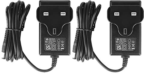 Security-01 2-Pack AC to DC 15V 1A Power Supply Adapter, Plug 5.5mm x 2.1mm