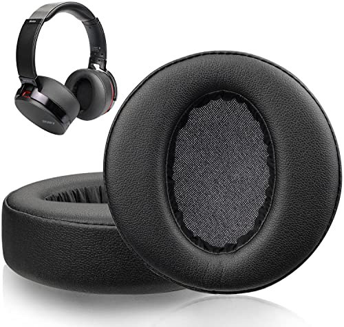 SOULWIT Ersatz Ohrpolster für Sony MDR-XB950 XB950BT XB950B1 XB950N1 XB950AP Over-Ear-Kopfhörer, Ersatzpolster mit weicherem Protein-Leder, Geräuschisolierender Schaum