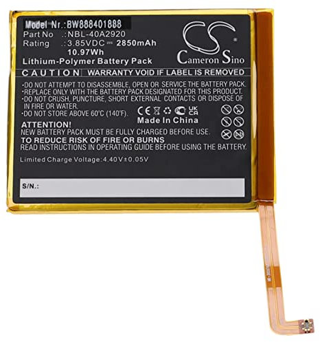vhbw Akku kompatibel mit TP-Link/Neffos C9A, TP706A Handy Smartphone Telefon (2850 mAh, 3,85 V, Li-Polymer)