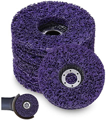 125mm CSD Scheibe Schleifscheiben für Winkelschleifer [5 Stück], Grobreinigungsscheibe Violett Reinigungsscheibe Set, Schleif Scheibe Nylongewebescheibe Clean Strip Disc, Ntfernen Sie Farbe, Rost