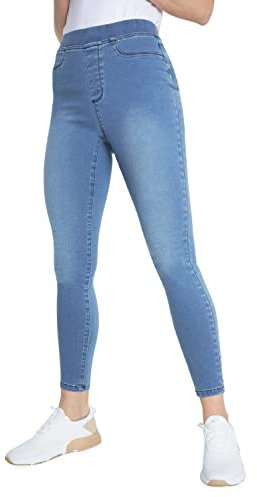 CityComfort Jeggings Femme, Leggings Jean Femme Slim Collant Extensible (Bleu Délavé, 52-54 EU)