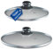 VIOKS Pfannen Deckel Set aus Glasdeckel 20 cm & Glasdeckel 24cm mit Knopfgriff aus Kunststoff und Dampfloch - 2x Topfdeckel Universal Hitzebeständig