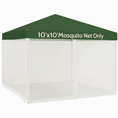 Moskitonetz für 25,4 x 25,4 cm Pavillonzelt, Netzgitter, Moskitonetz, für Camping, Moskitonetz für Terrasse, Zelt, 25,4 x 25,4 cm (nur Moskitonetz, weiß)