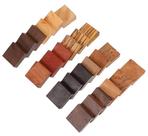 EXCEART 24 Stk Holzringe FüR Diy Schmuckherstellung, NatüRliche Holz Rohlinge Zum Basteln, Holzreifen FüR Kreative Projekte Und Dekoration, Assortierte Farben, ø 3cm