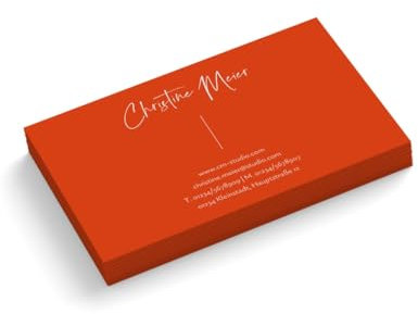 Visitenkarten personalisieren | Fotograf | 1-seitig | Text + Farbe sofort anpassen | 85 x 55 mm | hochwertig | 350 g Qualitätsdruck (Rot, 100 Stück)